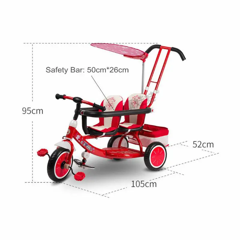 Детский велосипед с дождевиком трехколесный двойным козырьком|balance bicycle|12 childs