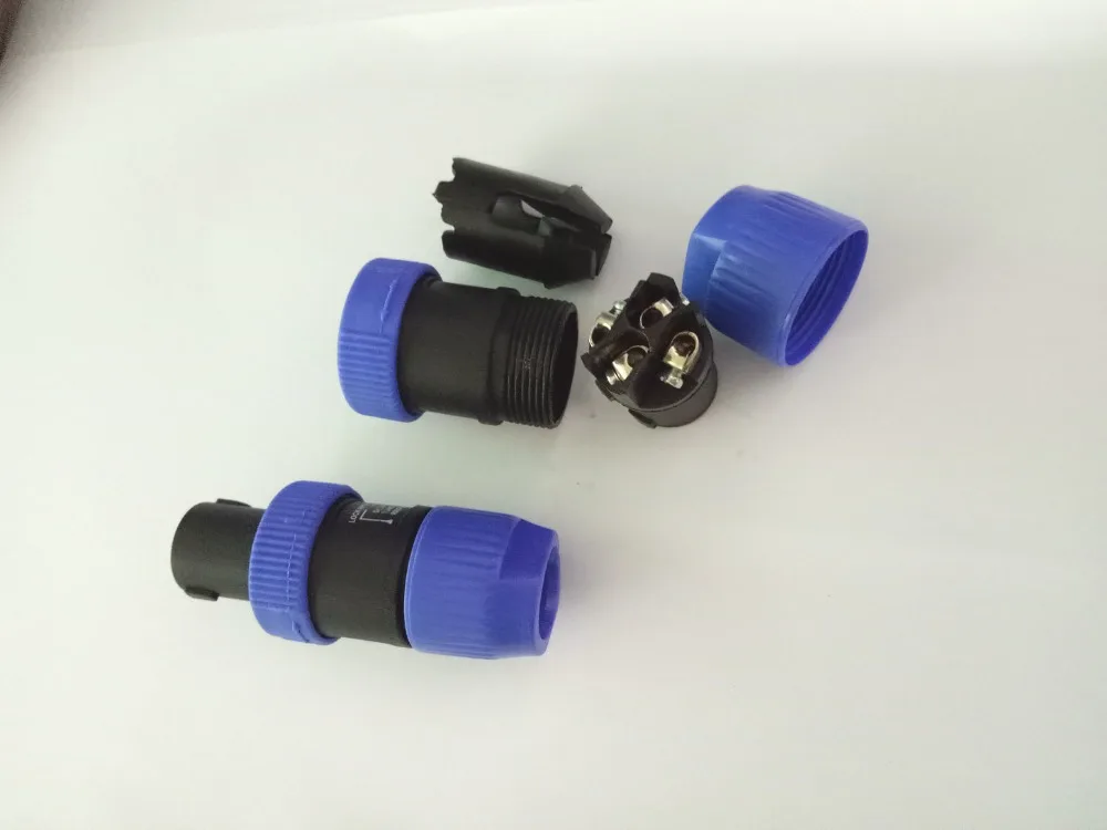 

50PCS Speakon BLUE 4 Pin Male Plug Compatible Audio Cable Connector
