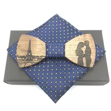 Для маленьких мальчиков деревянный галстук-бабочка Галстуки Дети Галстуки-бабочка галстук деревянные бабочки Цвета с карманом квадратный набор мужской галстук-бабочка