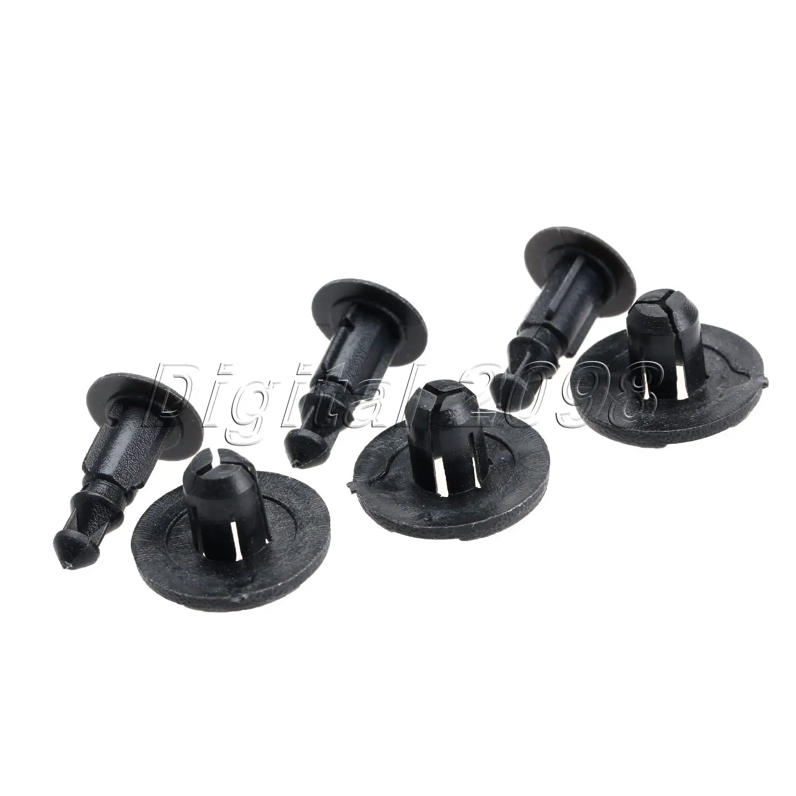 60 Pcs Black Fender Clips Clip Retainer Fasteners Rivets Push 01553-05323