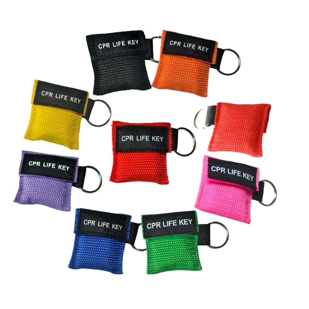 1Pc CPR Mask Keychain Face Shield CE FDA Approved Mouth To Mouth One