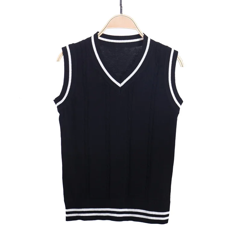  2019 Children Boys Knit Vests Spring Autumn Toddler Girls Sleeveless Waistcoat Striped Knitting V-n - 4000026365112