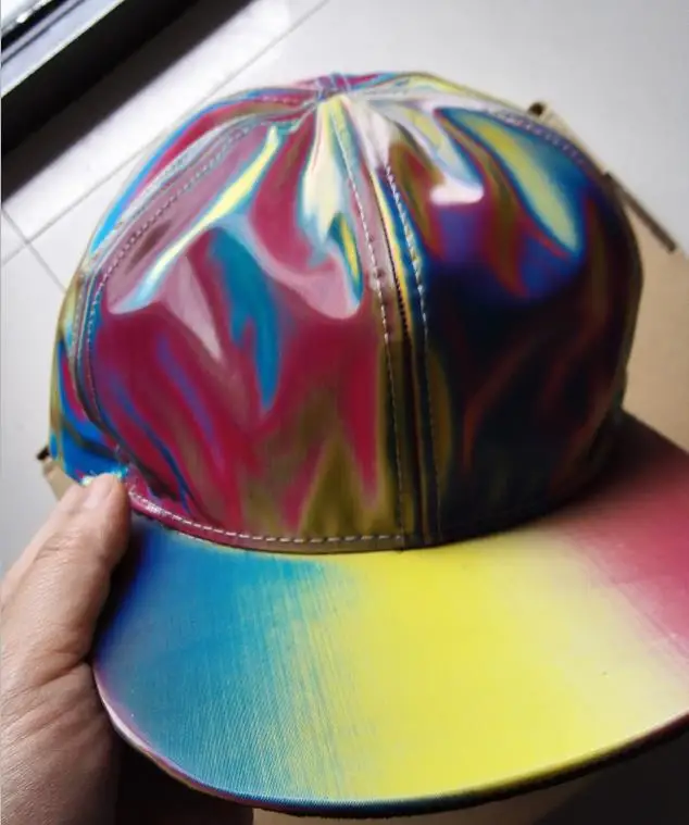 Назад в будущее Marty McFly Косплей шляпа Изменение цвета радуги Регулируемая Кепка Высокое качество