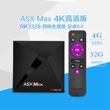 A5X Max Android 9.0 OS Set-top Box Amlogic S905W Quad-core 4G/32G Smart TV Box 2.4G Wifi A5X Max TV Box Include Remote Control