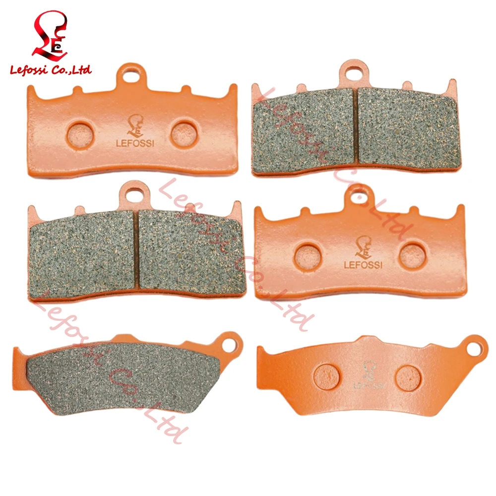 3 Pairs Motorcycle Part Front Rear Brake Pads Brake Disc Pad Kit For