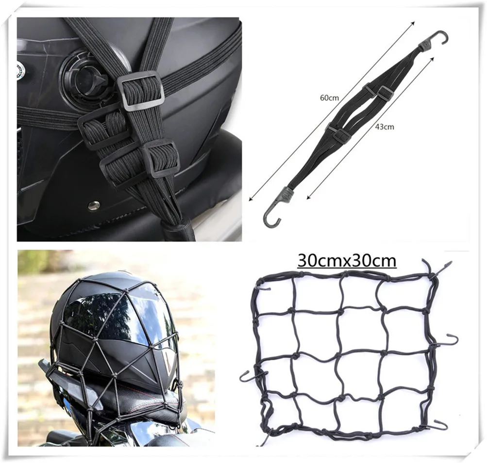Motorcycle accessories mesh hook storage luggage cargo helmet net for Kawasaki ZR750 ZEPHYR ZX-6 ZX9R ZXR400 ZZR600 VERSYS 1000