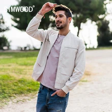 Мужская приталенная куртка-бомбер SIMWOOD, тонкая ветровка большого размера с карманами, брендовая одежда высокого качества, нов