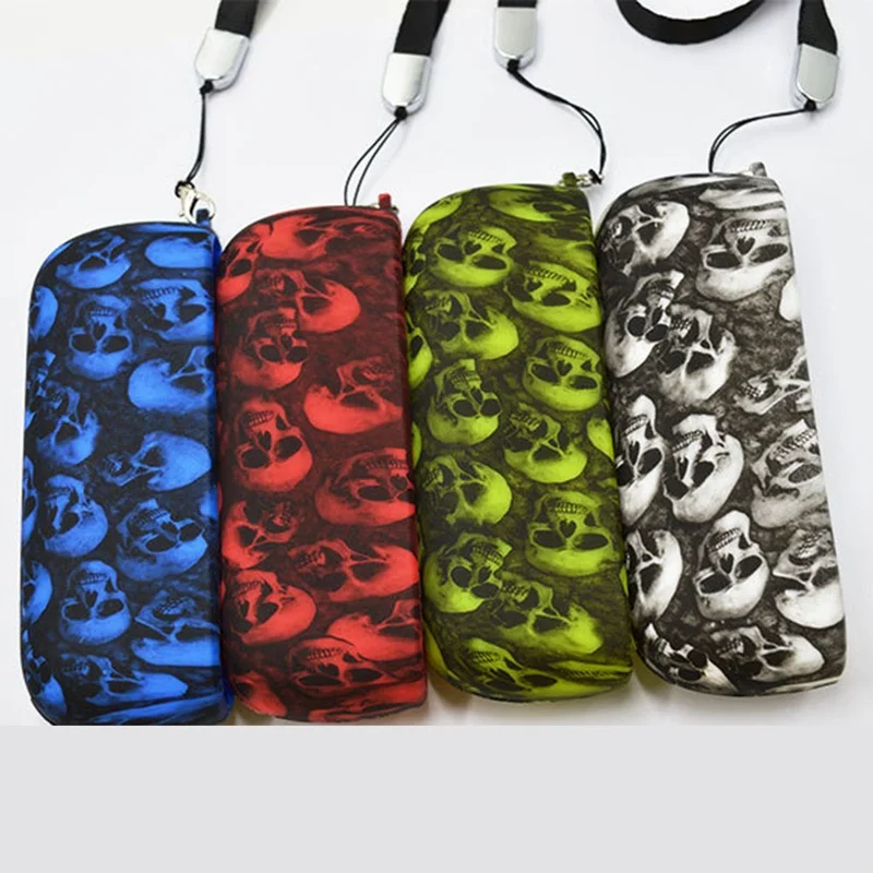 

4 Color Lanyard Hole Skull Silicone Case Carrying Case Sleeve Cover E Cigarette Accessories Storage Case For IQOS 3.0