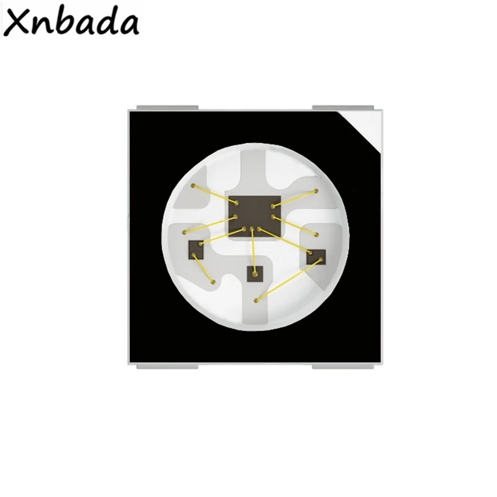 10~1000pcs ws2812b ws2812 led chip,black/white version (4pin) rgb smart ws2811 ic built-in addressable dc 5v