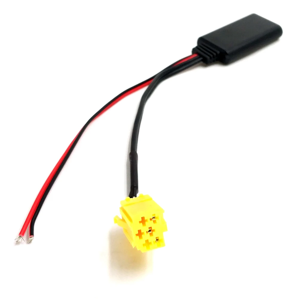 Автомобильный желтый 6 контактный мини адаптер Biurlink Aux in Bluetooth модуль аудиокабель