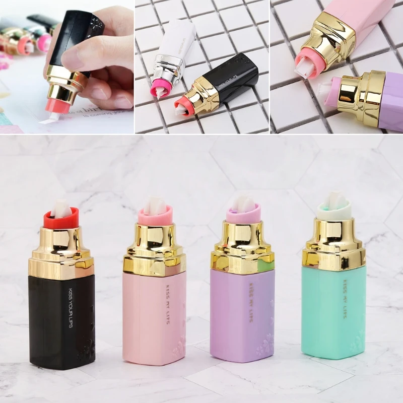 

1pc Kawaii Correction Tape Lipstick Shape Correction Tape School Stationery Supplies For Girls Gift