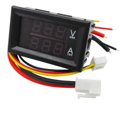 

10pcs DC 0-100V 10A Digital Voltmeter Ammeter Dual Display Voltage Detector Current Meter Panel Amp Volt Gauge 0.28" Red Blue