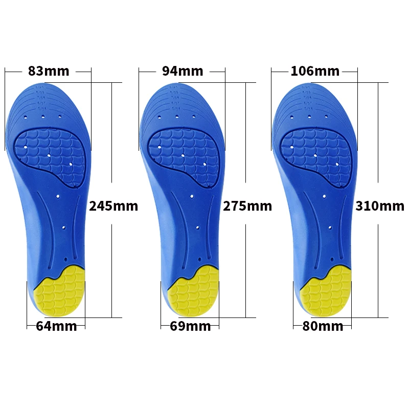 Sport Running Insoles for Shoes Fasciitis Pain Relieve Shock Absorption Arch Support Breathable Basketball Football Insole Pads