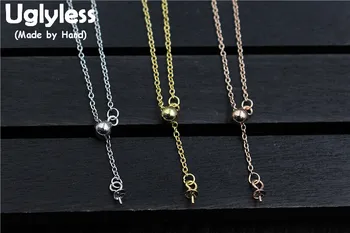 

Uglyless 925 Sterling Silver Chains Necklaces without Pendants Suitable for Beads DIY Accessories Handmade Fine Jewelry Handmade