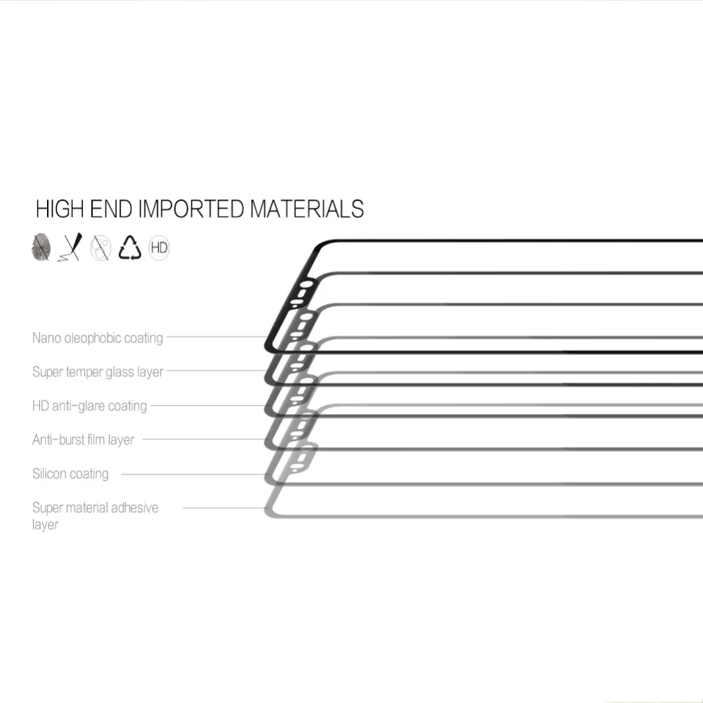 Стекло для Oneplus 8T Nord 7T 7 6T Nillkin XD CP + Pro Полное покрытие закаленное стекло Защита