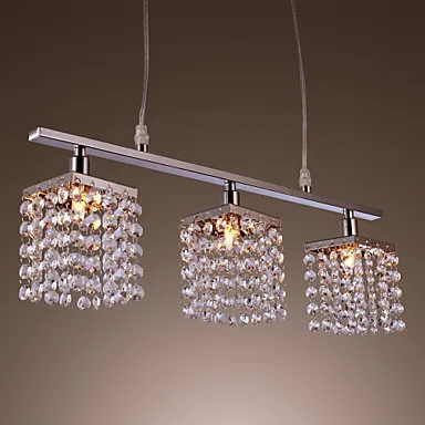 

25W G9 Fashionable LED Modern Crystal Pendant Lamp with 3 lights Fixtures Hanging Light Lamparas Lustres e Pendentes