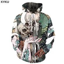 KYKU Brand Skull Sweatshirts men Skeleton Hooded Casual Animal 3d Printed Harajuku Hoody Anime Gothic Hoodie Print Long Sleeve