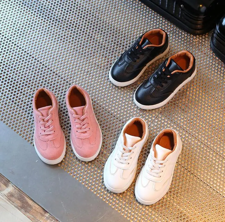 

2019 spring new children's sports shoes boys and girls casual shoes Big child student outdoor white single shoes kids sneakers
