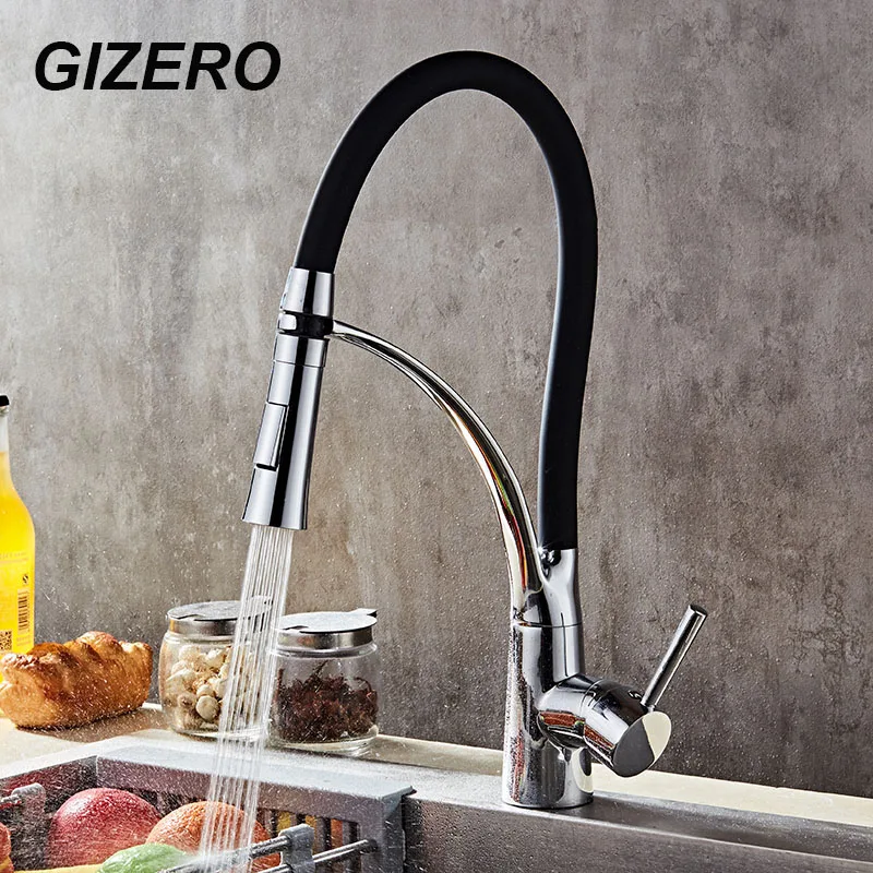 Kitchen Faucet Pull Down Design Black Rubber Chrome Mixer Faucet for Kitchen Single Handle Kitchen Taps Mixer Hot And Cold ZR668 Kitchen Faucet Pull Down Design Black Rubber Chrome Mixer Faucet for Kitchen Single Handle Kitchen Taps Mixer Hot And Cold ZR668