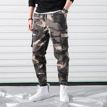 Новое прибытие мужские боковые штаны карго с карманами шаровары Брюки камуфляжные