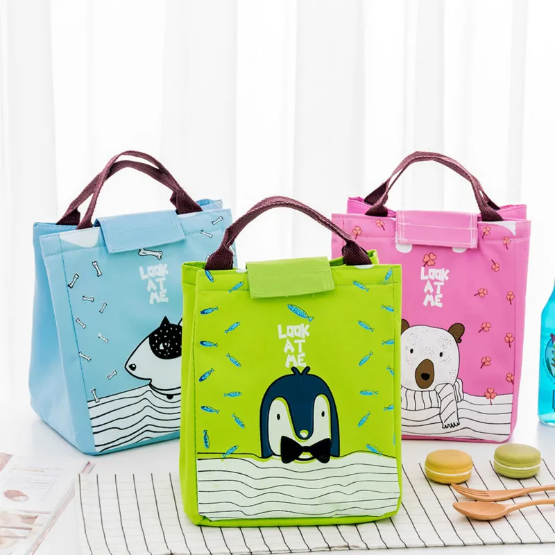 

Portable Lunch Bag Tote Insulated Thermal Box Kids Cartoon Animal Pack Beach Food Picnic Bolsa Termica Women Boy Cooler Handbags