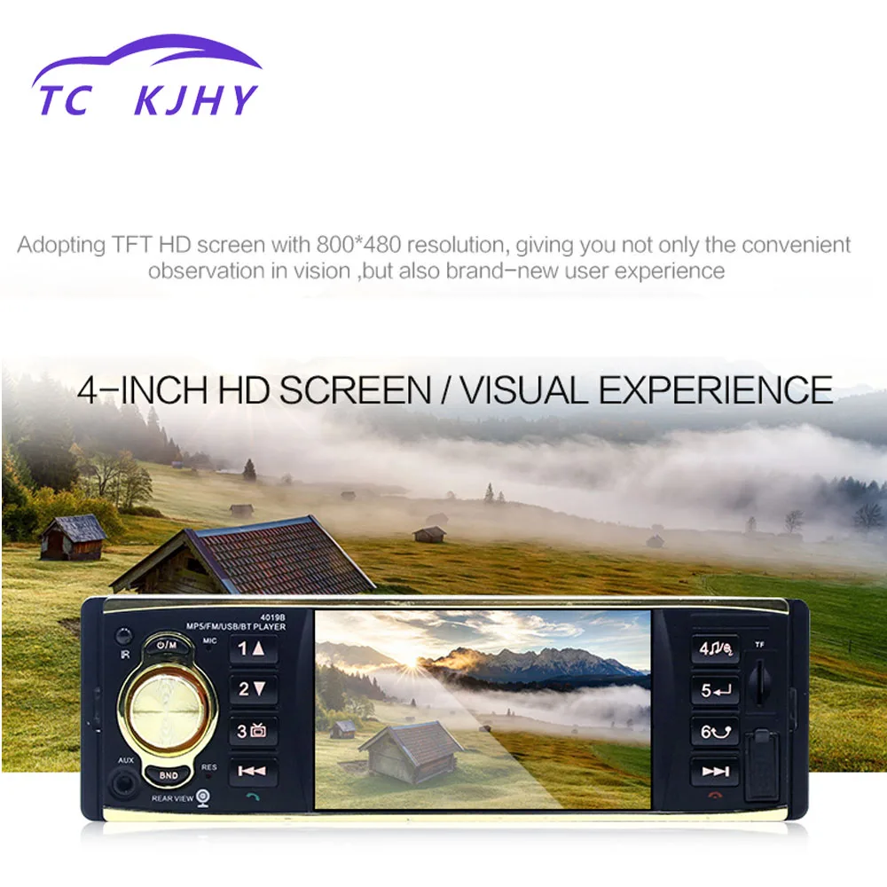 

2018 4.1 Inch Auto 1 One Din Car Radio Bluetooth Rearview Camera Remote Control Player Audio Stereo USB AUX FM Radio Station