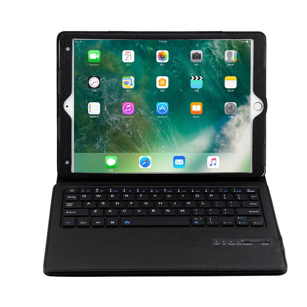 

Detachable Wireless Bluetooth Keyboard With PU leather Protection Case Cover Stand for iPad Pro 10.5 For Android system Tablets