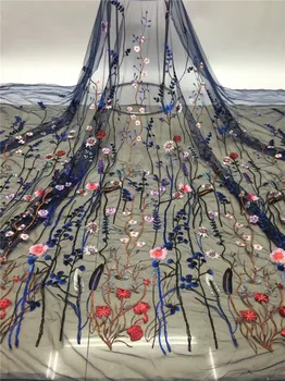 

Hot sale party dress material French tulle lace fabric elegant net lace fabric for making dress PDN296(5yards/lot)