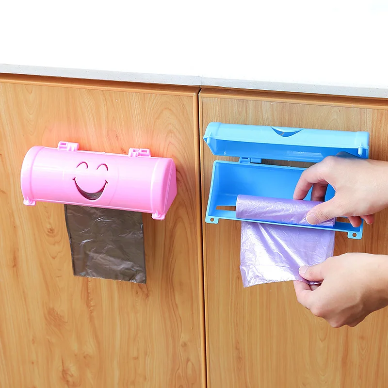 

Wall-mounted Plastic Bag Storage Box Garbage Trash Bags Storage Container Multi-purpose Kitchen Bathroom Organization Case
