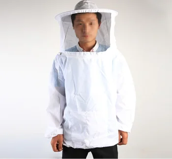 

White anti-bee clothing bee protective clothing and Hat Black mesh Beekeeper tool