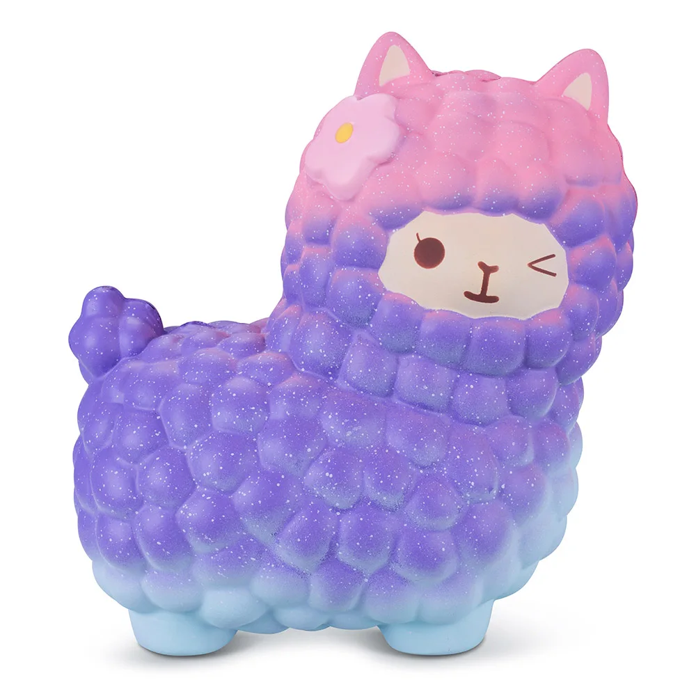 1 шт. Vlampo Jumbo Squishy Alpaca 7,1 ''Радуга и галактика Kawaii мягкие медленно поднимающиеся лучший подарок для ребенка