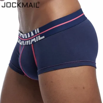 

JOCKMAIL New Male Panties Breathable Boxers Cotton Men Underwear U convex pouch Sexy Underpants calzoncillos hombre boxer marca