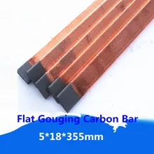 5*18*355 мм медно-Плакированные плоские сварочные графитовый стержень электроды/дробеструйные гофрированные стержни сварочные электроды 8 шт