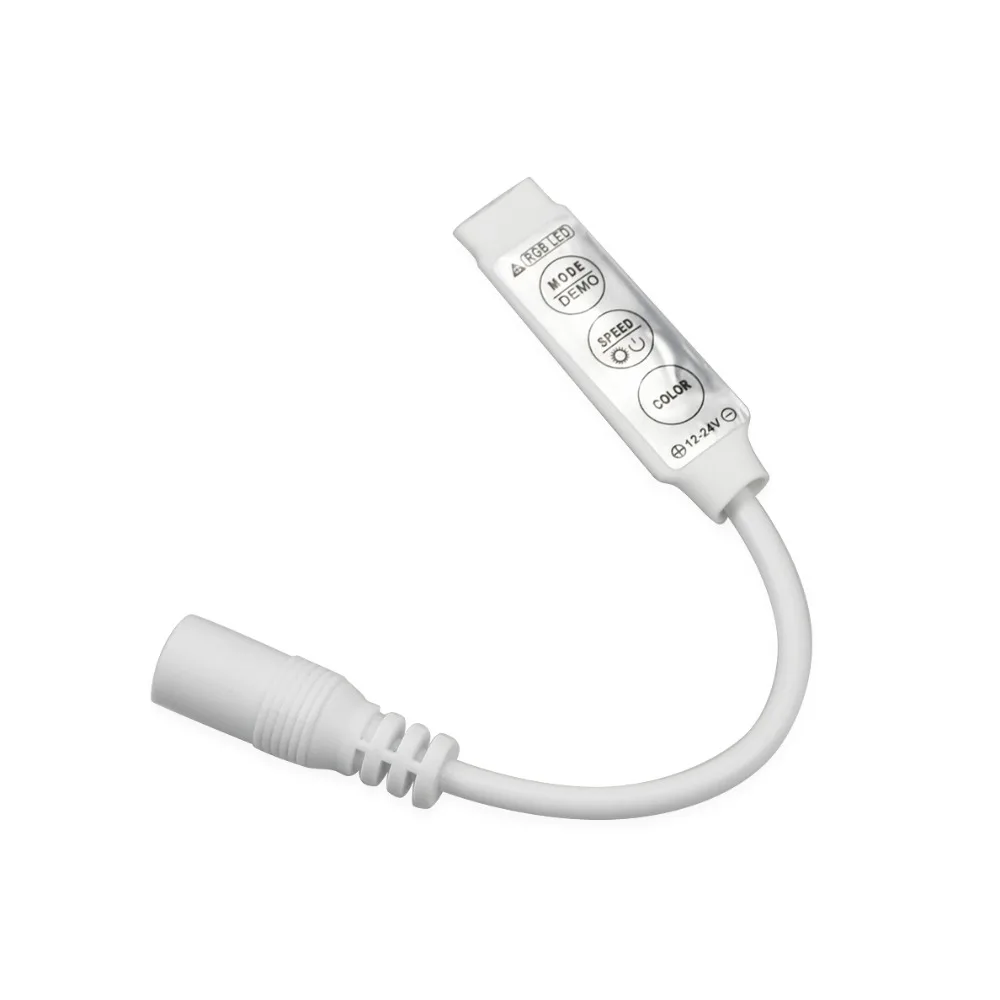 

DC 12V RGB Controler Dimmer for 3528 5050 LED Strip Mini 3Keys Adjust Speed / Colors / Brightness