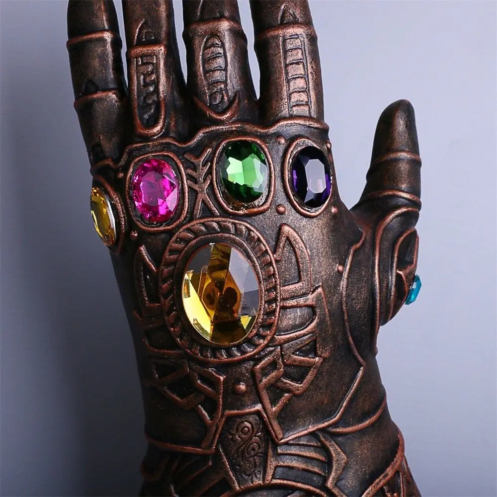 Cosplay Infinity Gauntlet Avengers Infinity War Thanos Gloves Gold Cosplay Studs Halloween Prop New (7)