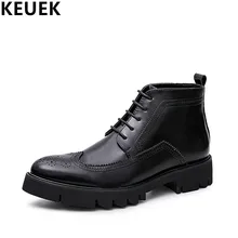 Новинка; сезон весна; мужские мотоциклетные ботинки; повседневная обувь с острым носком в британском стиле; высокие мужские ботильоны в Корейском стиле; 3A