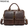 WESTAL – mallette en cuir pour hommes, sac d'ordinateur portable, sacoche d'affaires, mallette de bureau, 8002 ► Photo 1/6