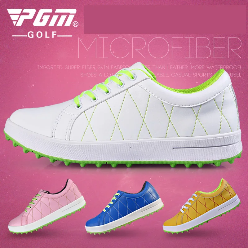 

2019 Counter genuine PGM ladies golf shoes sports shoes women no spikes breathable waterproof for female boots