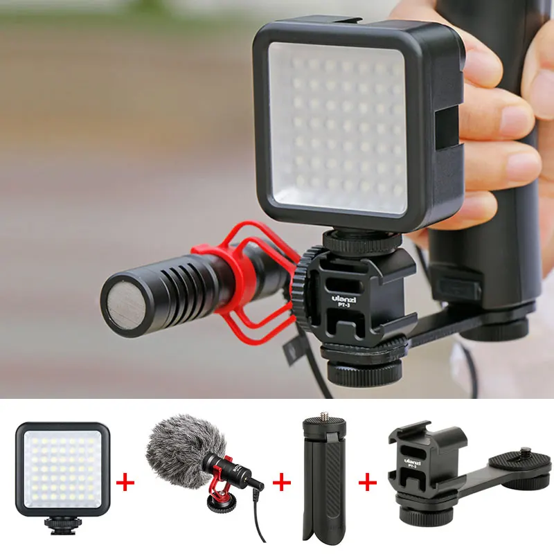 

Smartphone Vlogging Kit Tripod for Zhiyun Smooth 4/Smooth Q/DJI OSMO Mobile 2/Feiyu Vimble 2 Microphone LED Video Light Vlog kit