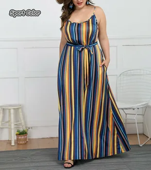

Europe New Sexy Beach Dress Women Tunic Swimsuit Bikinis Smock Cover Up Blouse Pareo Stripe Slim Long Dress Smock Sarongs L-4XL