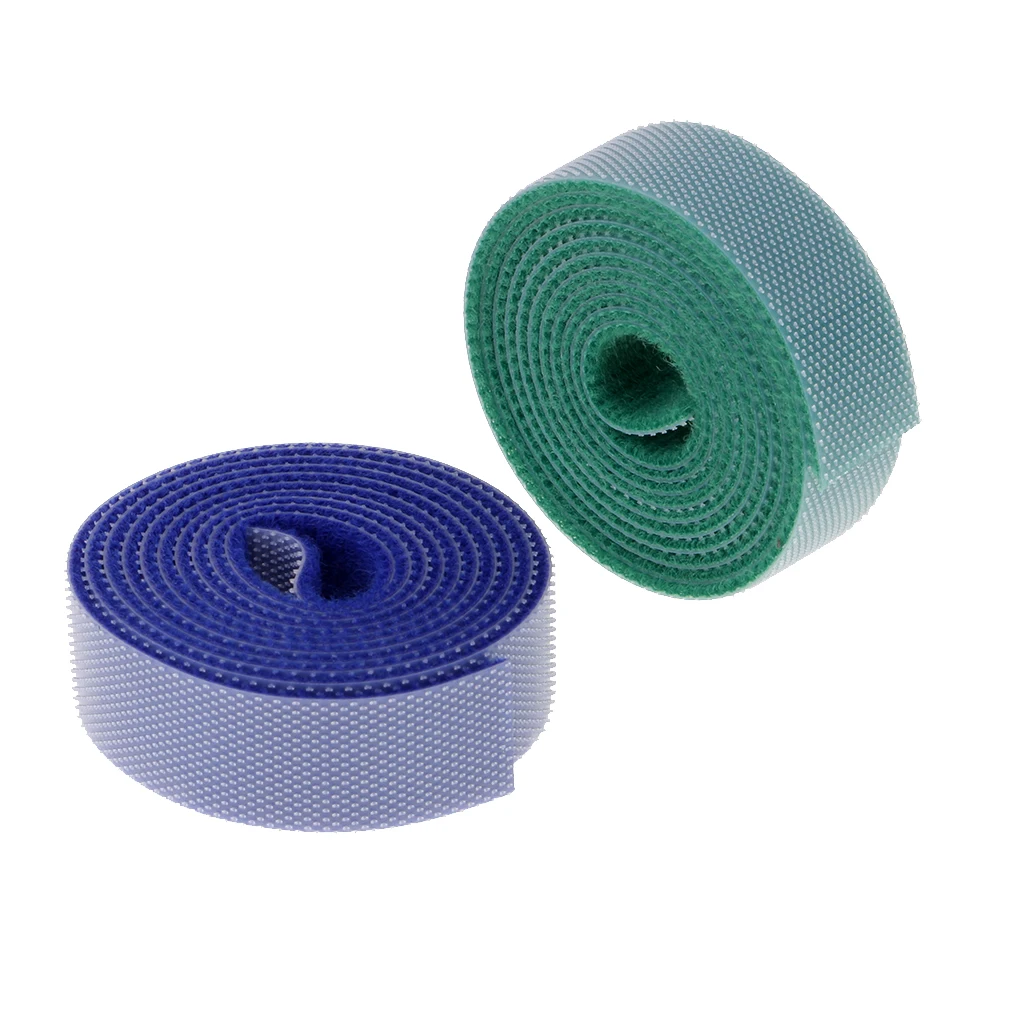 2 Roll Nylon Reusable Cable Straps Cable Ties Hook and Loop Wire Organizers 15mm