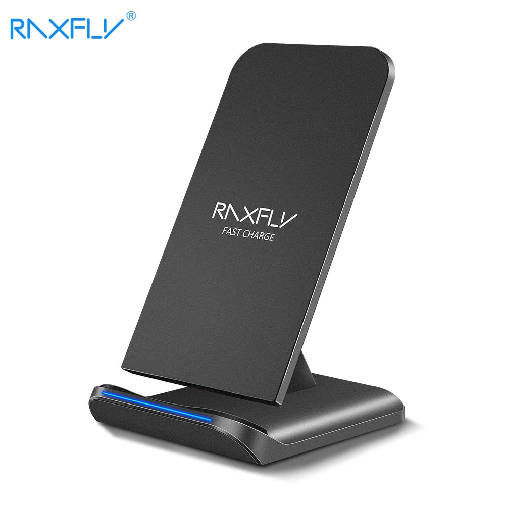RAXFLY 10W QI Wireless Charger For iPhone XS Max XR X 8 Plus Fast Wireless Charging For Phone Samsung S9 S8 Note 8 9 S7 S6 Edge