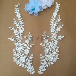 Вышивка кружевная нашивка в сеточку Плетеный кружевной мотив для свадебное платье DIY кружево