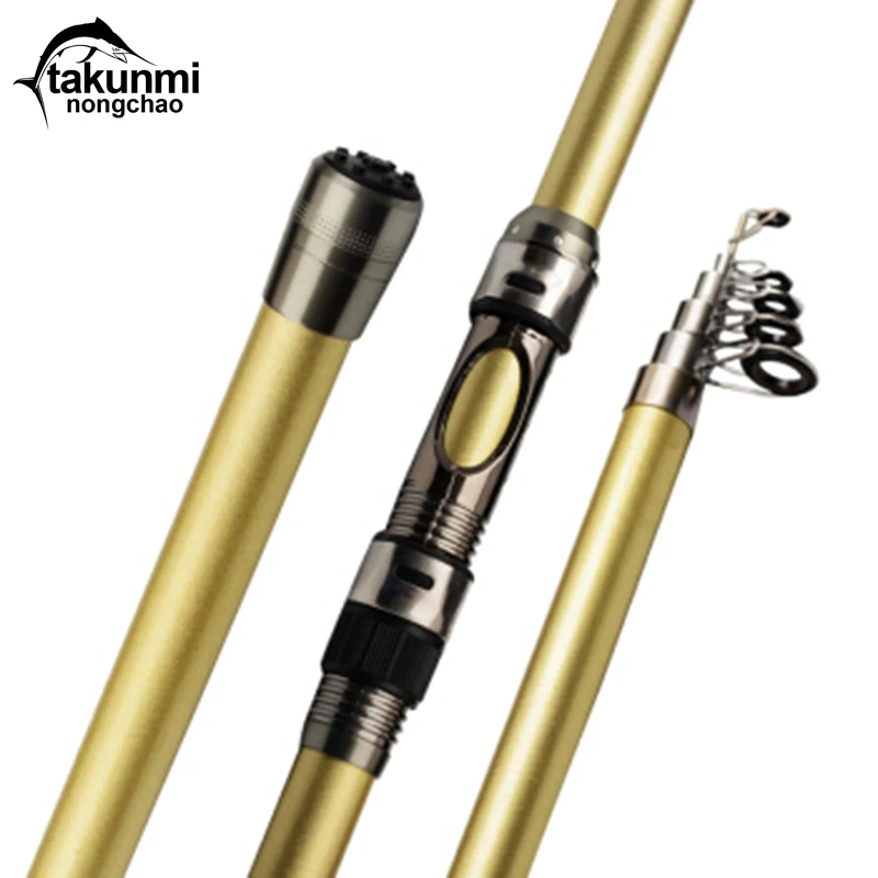 Rock Fishing Rod 2.1m 3.6m High carbon Super Hard Telescopic Fishing