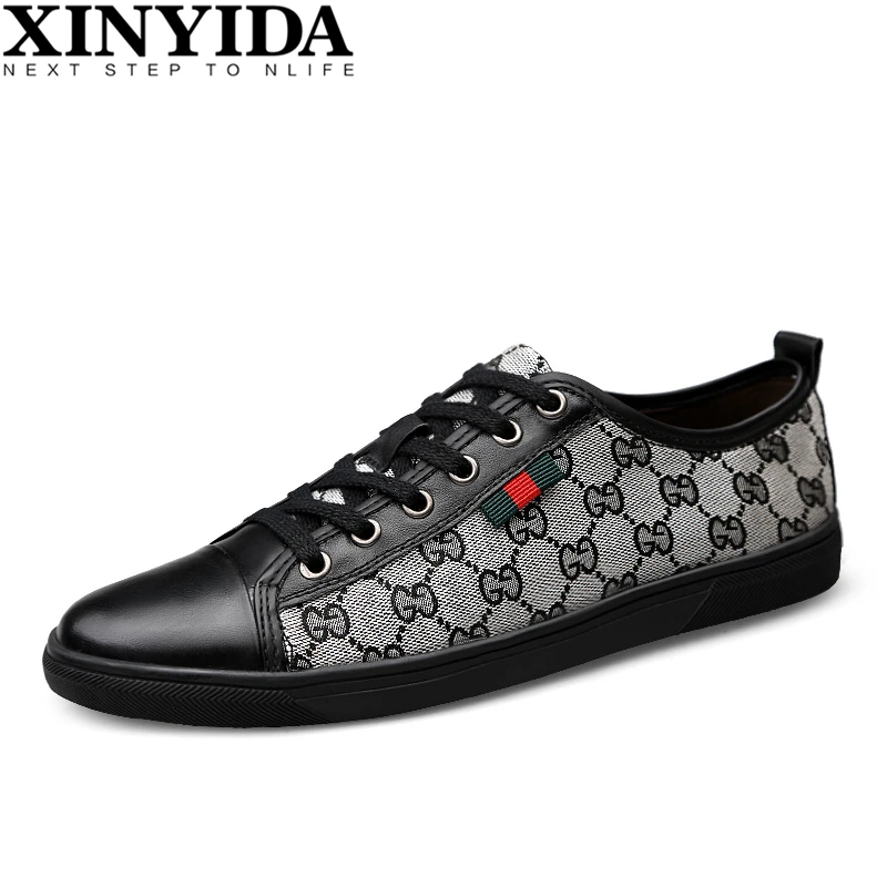 

Italian Design Genuine Leather Men Skateboard Shoes Lace Up Breathable Casual Sneaker Shoes Fashion Men Trainers Shoes Size38-44