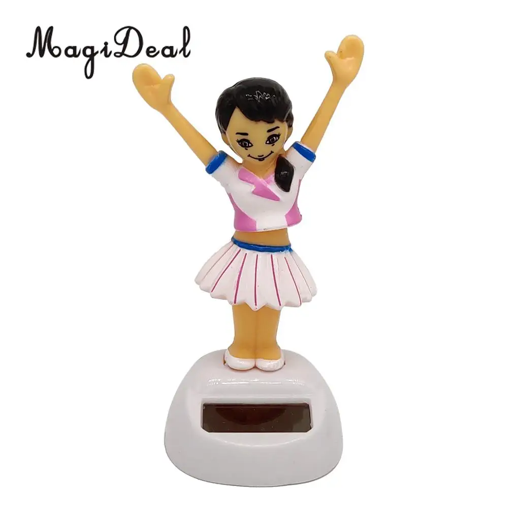 Cute Solar Powered Bobbling Toy Swinging Dancing Girl Home/Auto Car Ornament