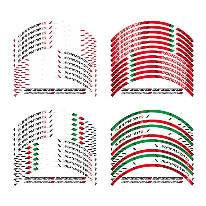 12 X толстый край внешний обод стикеры колеса в полоску наклейки FIT DUCATI super sport supersport s 939
