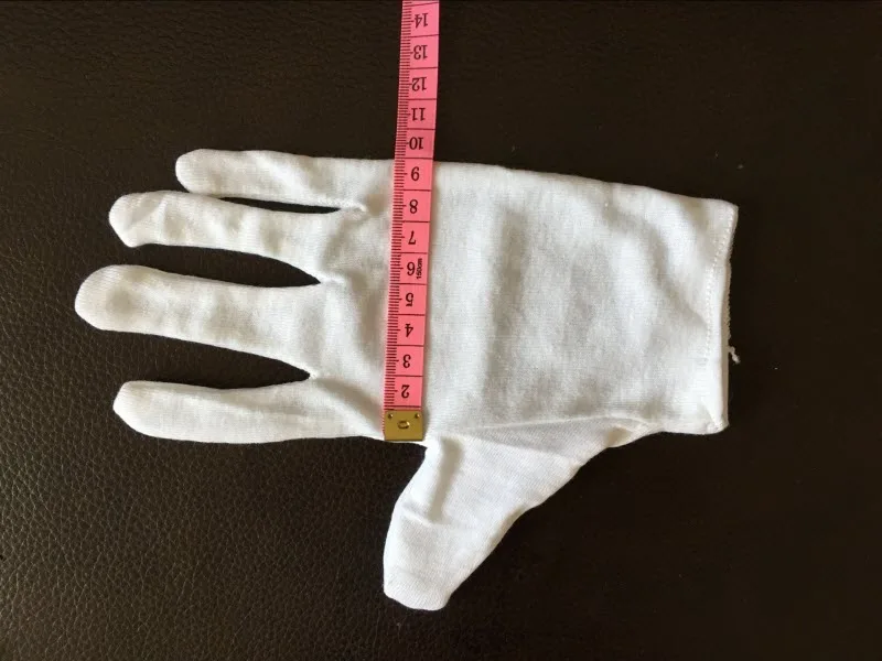 Ювелирные белые защитные перчатки мягкие эластичные перчатки на весь палец тонкие инспекционные хлопчатобумажные рабочие перчатки 12 пар