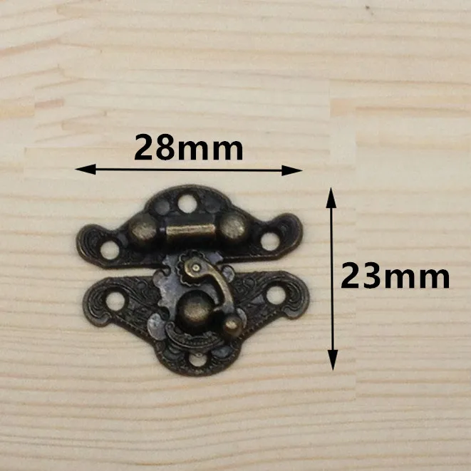 4 шт./партия 28*23 мм Маленькая деревянная коробка hasp накладная Пряжка ювелирный замок для деревянного ящика защелки защёлка для ящика фурнитура Пряжка из сплава