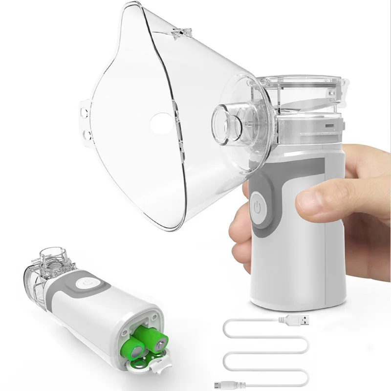  Ultrasonic Handheld Mist Inhaler Vaporizer Personal Mist Inhaler Portable Mesh Nebulizer Facial Ste